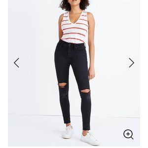 Madewell curvy skinnies in Black Sea